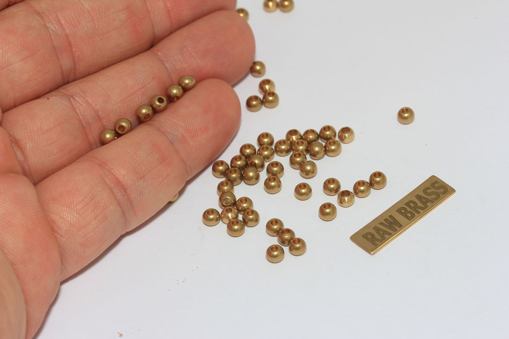 4 mm Ham Pirinç Boncuklar, Ara Boncuklar, İçi Boş Boncuklar, Küçük Boncuklar BDS4