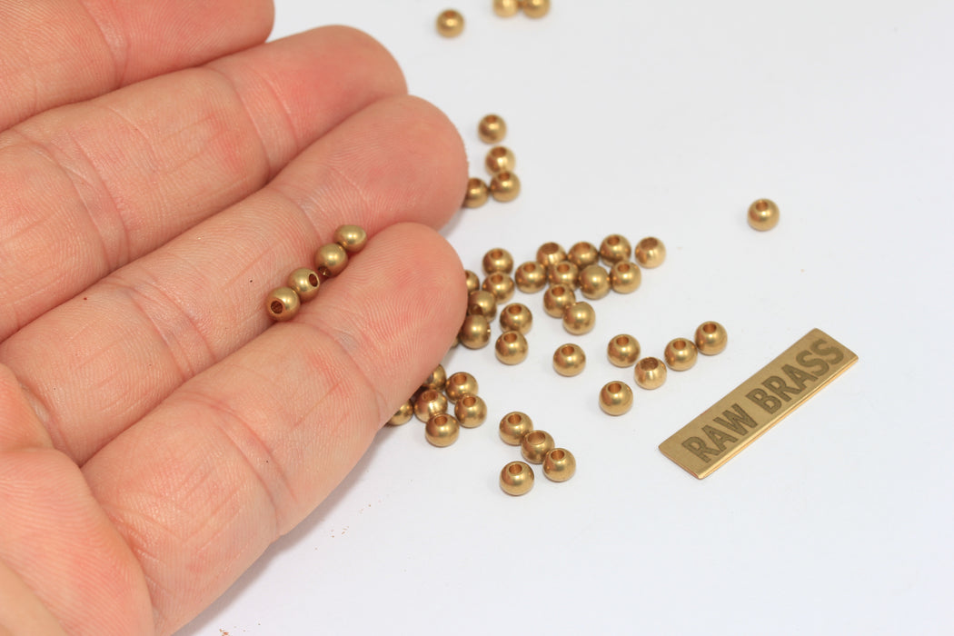 4 mm Ham Pirinç Boncuklar, Ara Boncuklar, İçi Boş Boncuklar, Küçük Boncuklar BDS4