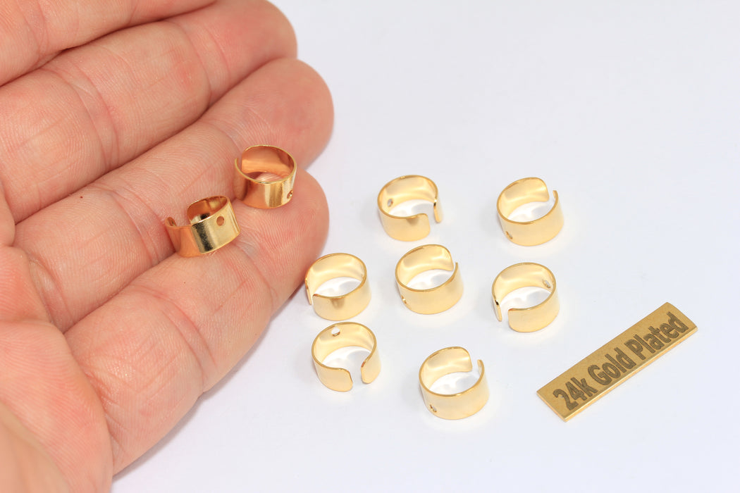 10 mm Parlak Altın Kulak Manşetleri, Delinmeyen Kulak Manşeti, Kıkırdak, CMR69