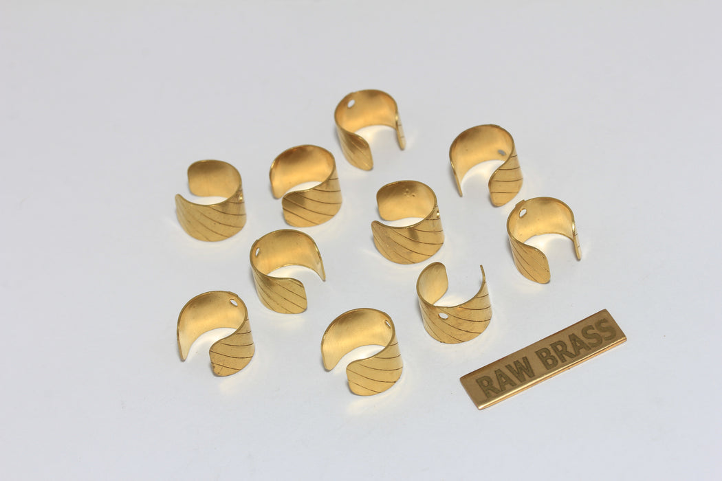 8 mm Ham Pirinç Kulak Manşetleri, Delinmeyen Kulak Manşeti, Kıkırdak Kulak CMR30