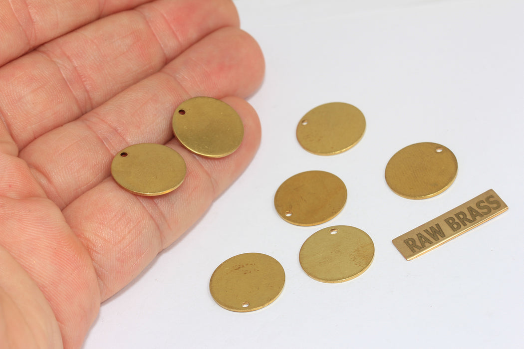 Ciondoli per monete in ottone grezzo da 16 mm, monete, medaglioni, ottone ALS46