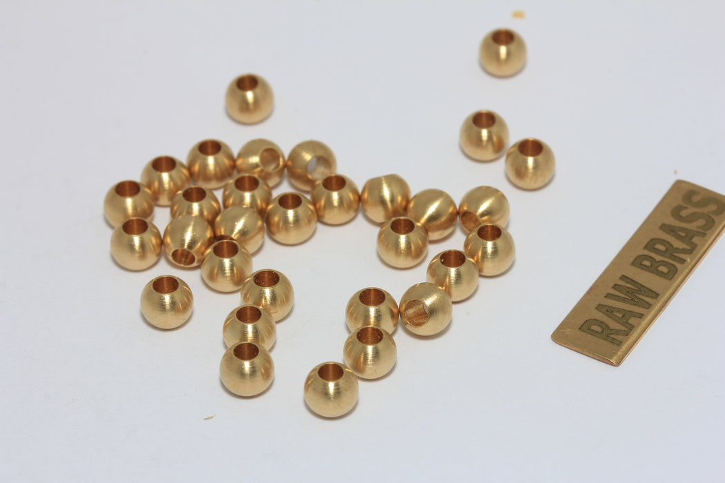 Perline in ottone grezzo da 5 mm, perline distanziatrici, perline cave, piccole BDS5