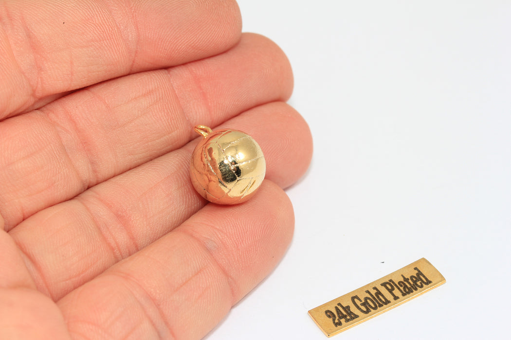 12 mm Rodyum Kaplama Top Boncuklar, Basketbol Boncukları, Düşen Top Boncuklar, Basketbol Takıları, MTE504