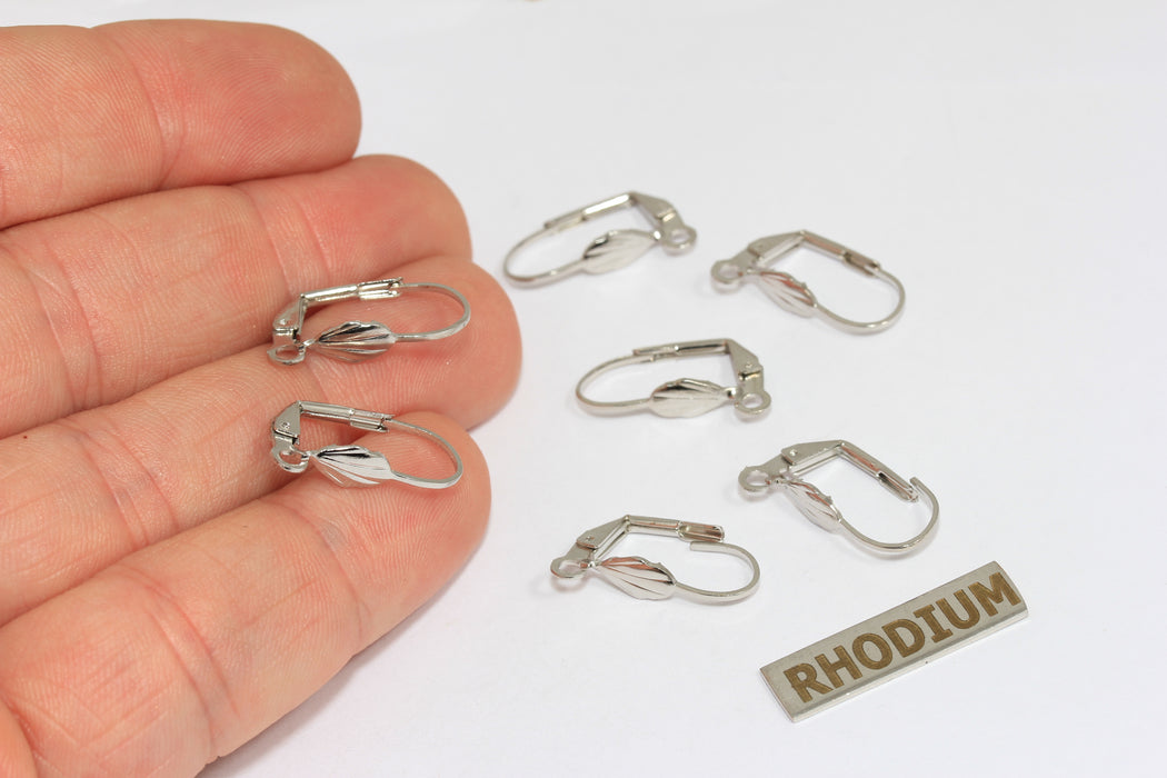 Orecchini placcati in argento 9x17 mm, orecchini a leva, orecchini a leva, CMR12
