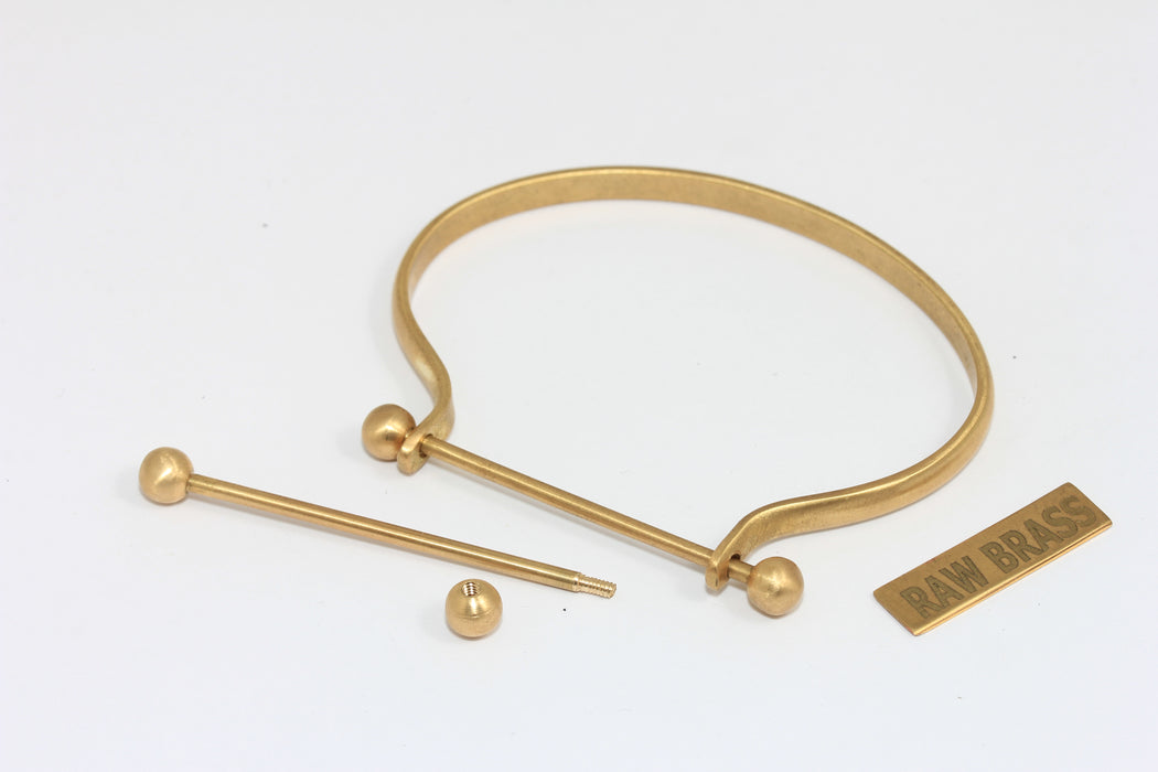 Bracciale rigido piatto in ottone grezzo da 4,7 mm, bracciale rigido impilabile in ottone grezzo, bracciale regolabile in ottone grezzo, XP85