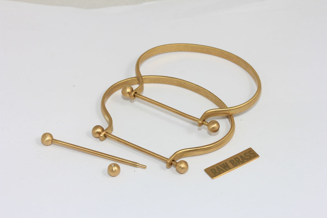 Bracciale rigido piatto in ottone grezzo da 4,7 mm, bracciale rigido impilabile in ottone grezzo, bracciale regolabile in ottone grezzo, XP85