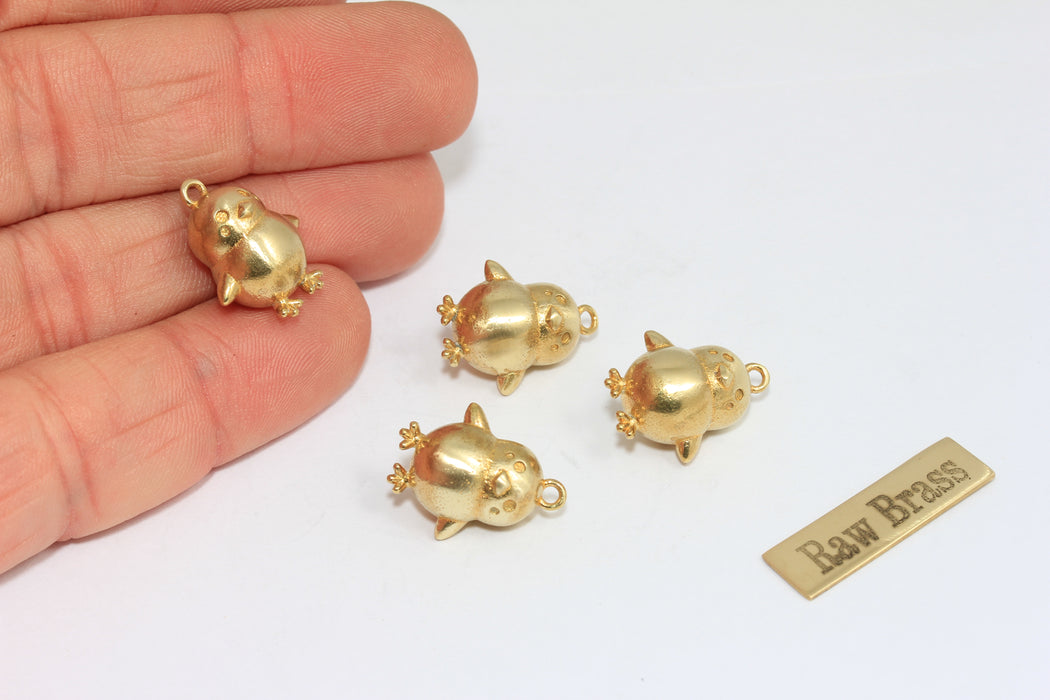 Ciondolo a forma di uccello placcato rodio 8x10 mm, perline a forma di uccello, MTE633-1