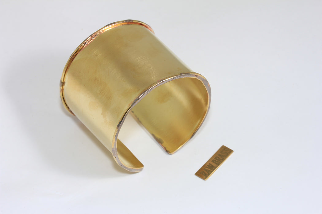 Raw Brass Cuff Bracelet, Inner 47mm Inlay Bangle, DIY Findings, TVF64A1