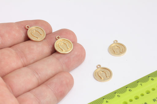 Brass Horseshoe Charms