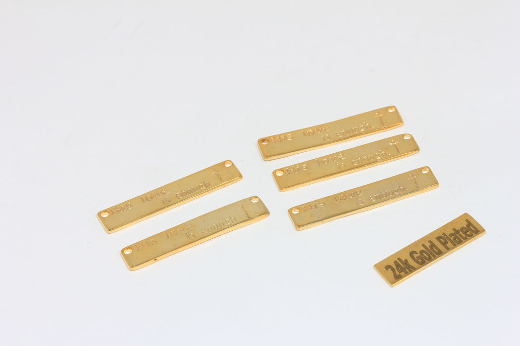 7x33mm 24 Ayar Parlak Altın Külçe Tılsımlar, Onun Sevgisi Yeterli, XP48
