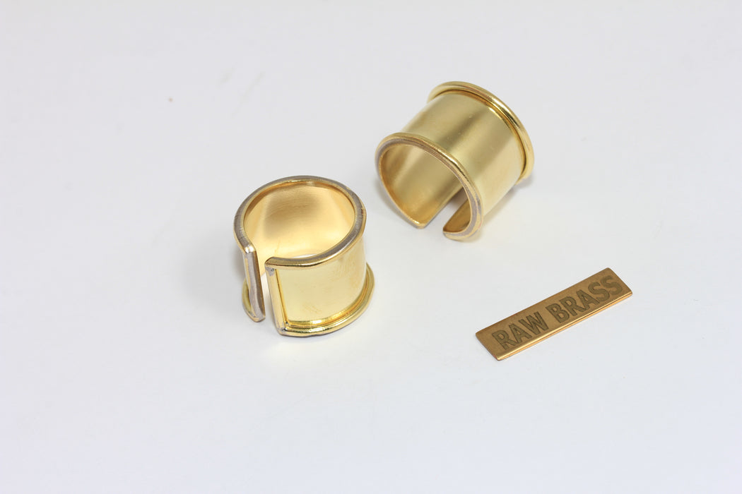 Raw Brass Inlay Ring Setting, 13mm Channel Ring Settings, Ring Base, ZRCN882-2