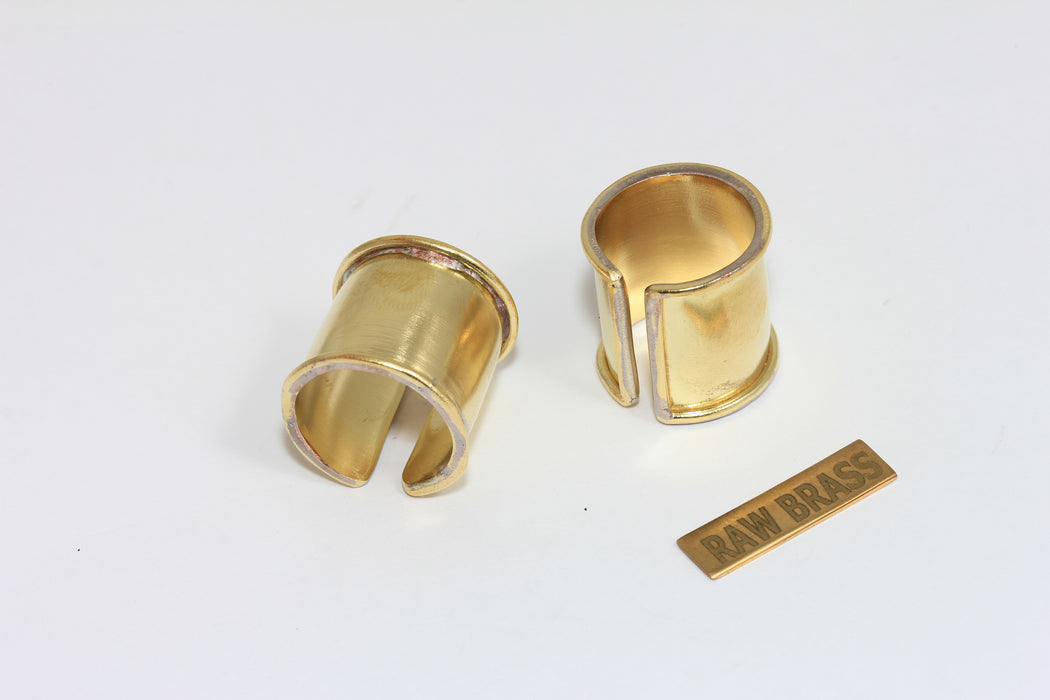 Anello martellato in ottone grezzo da 19-20 mm, anello largo importante, componenti in ottone, LA10