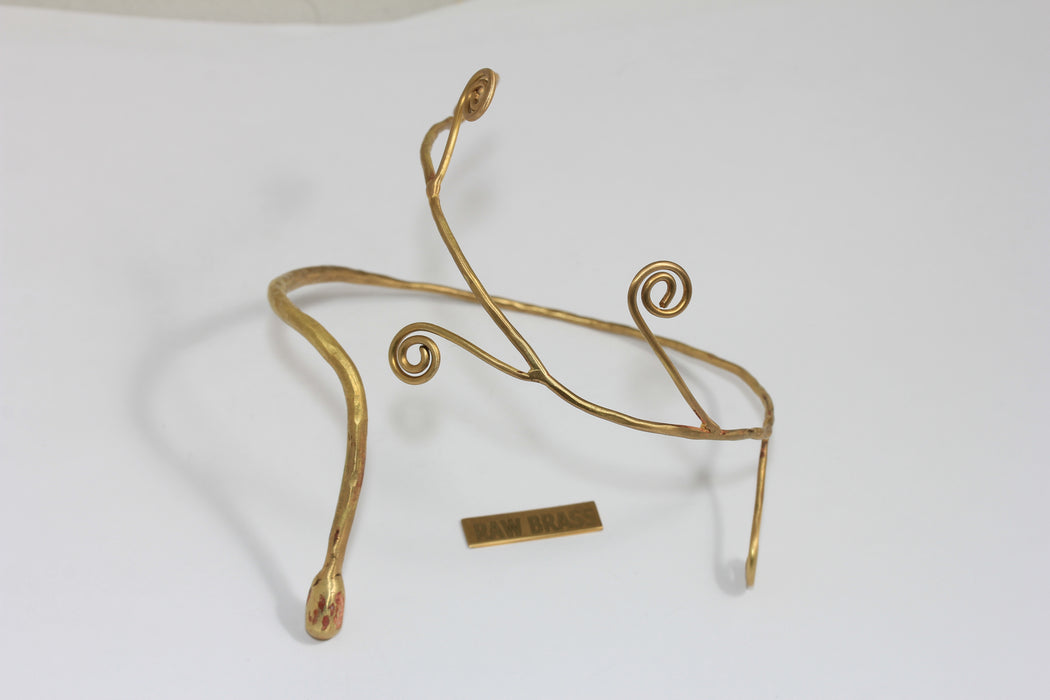 Bracciale rigido piatto in ottone grezzo da 4,7 mm, bracciale rigido impilabile in ottone grezzo, bracciale regolabile in ottone grezzo, XP85