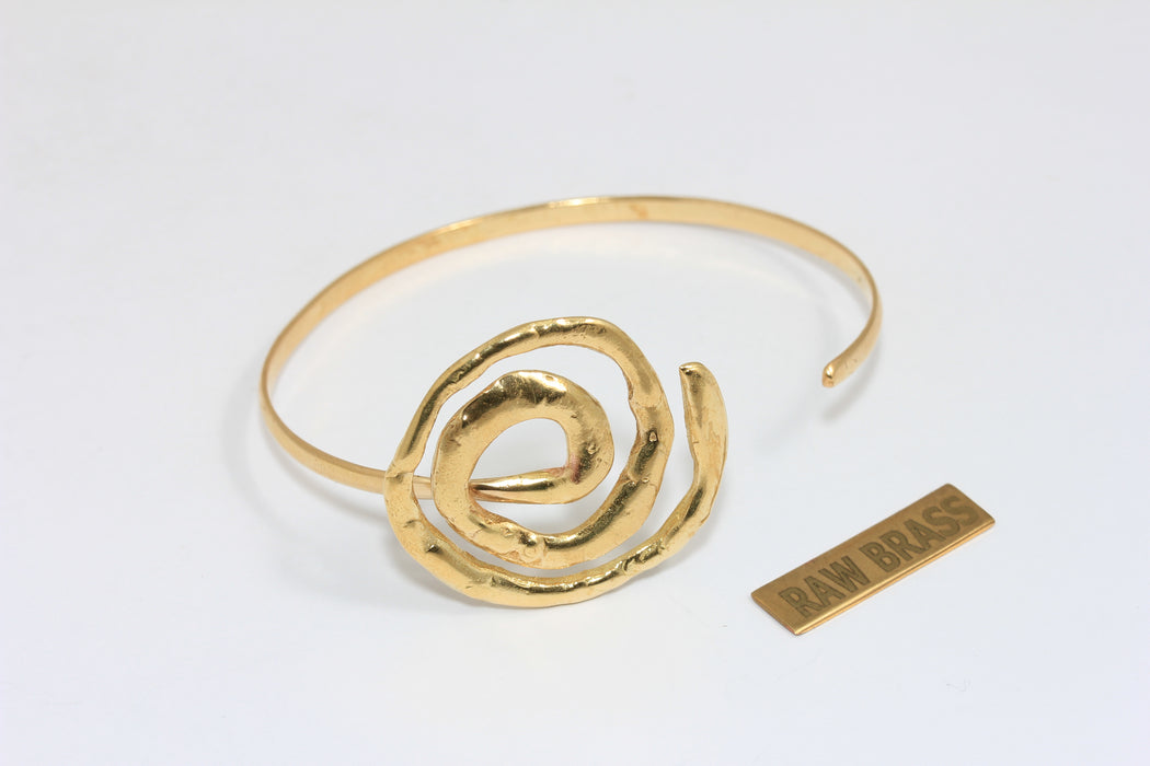 Bracciale rigido piatto in ottone grezzo da 4,7 mm, bracciale rigido impilabile in ottone grezzo, bracciale regolabile in ottone grezzo, XP85
