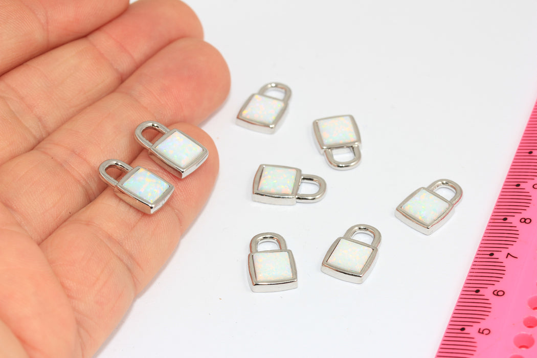 18x25mm 24 Ayar Parlak Altın Kilit Boncuklar, Anahtarlı Kalp Kilit Kolye, MTE1427