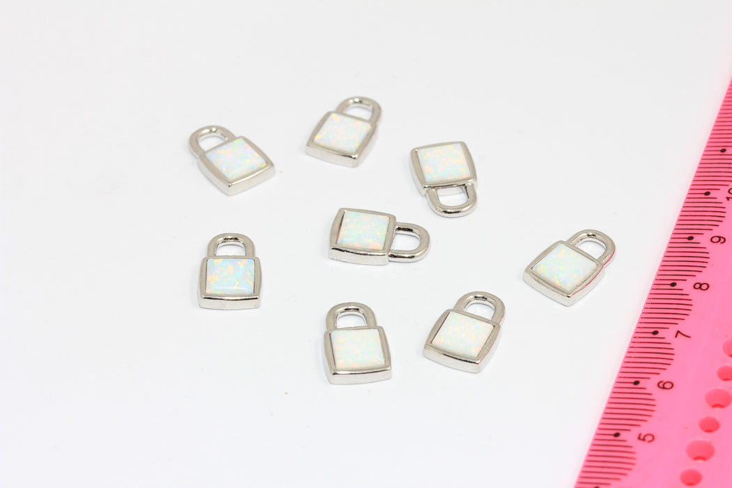 18x25mm 24 Ayar Parlak Altın Kilit Boncuklar, Anahtarlı Kalp Kilit Kolye, MTE1427