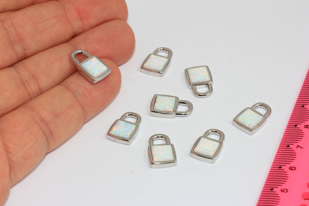 18x25mm 24 Ayar Parlak Altın Kilit Boncuklar, Anahtarlı Kalp Kilit Kolye, MTE1427