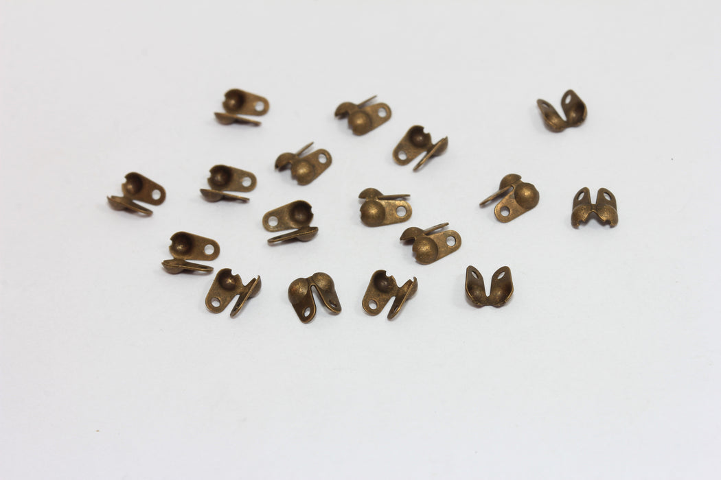 Antik Bronz Bilyalı Zincir Kıvrımları, 1,8-2,2 mm'ye Uygun, Zincir Bağlantı Parçası, Bilyalı Zincir Tokası, CR61