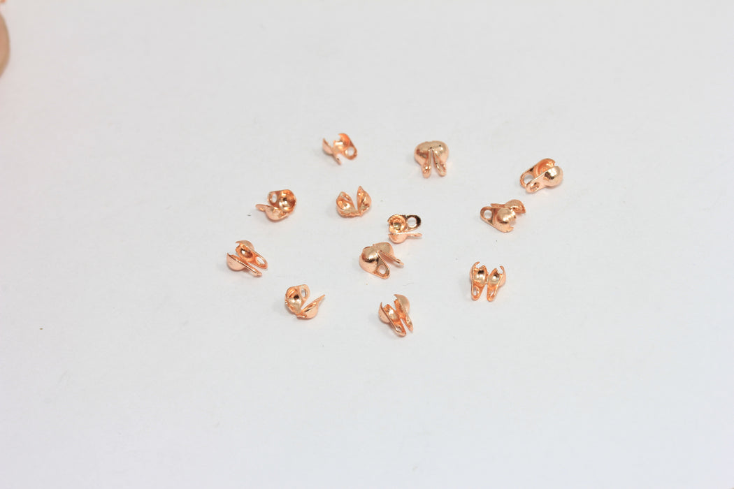 Gül Altın Kıvrımlı Boncuklar, 2 mm Bilye Zincirine Uygun, Kıvrımlar, Bilye Zincir ROSE223