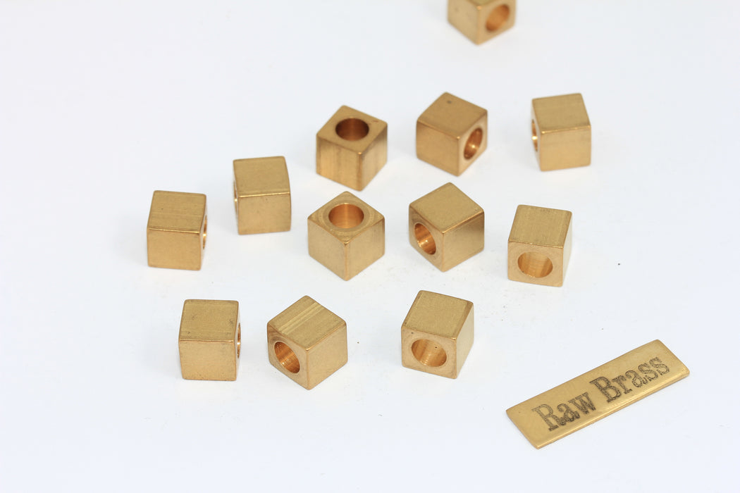 8x8mm Ham Pirinç Küp Boncuklar, Küp Tüpler, Tüp Boncuklar, Küp KA49