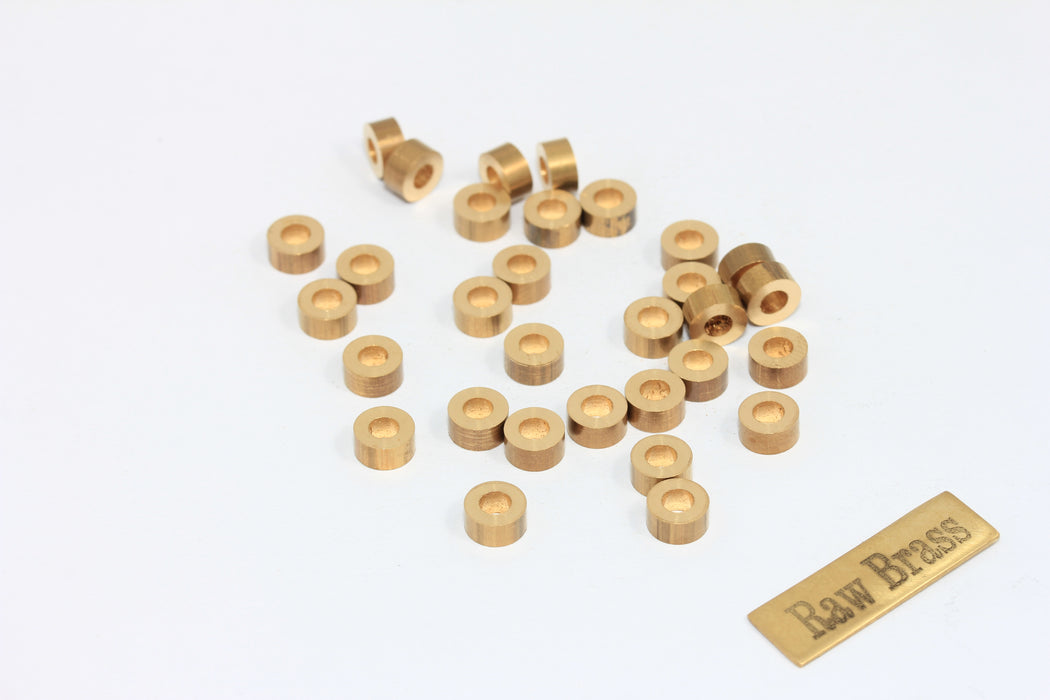 Perline distanziatrici in ottone grezzo da 6 mm, distanziatori in ottone, perline industriali, KA35