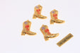 Shiny Gold CZ Boot Charms