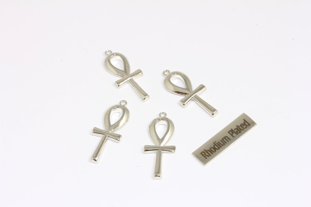 11x23 mm Rodyum Kaplama Ankh Charms, Ankh Kolye, Ankh Charm, Altın Ankh Charm, Mısır Charms, Ankh Kolye, XP127-1