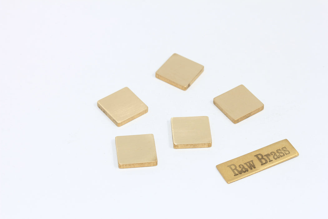 12x12mm Raw Brass Square Blank, Square Charms, Blank, KA97