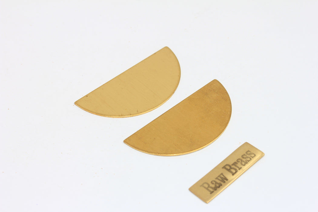 Raw Brass Stamping Pendant Charms Stamping tag - Crescent , AC18