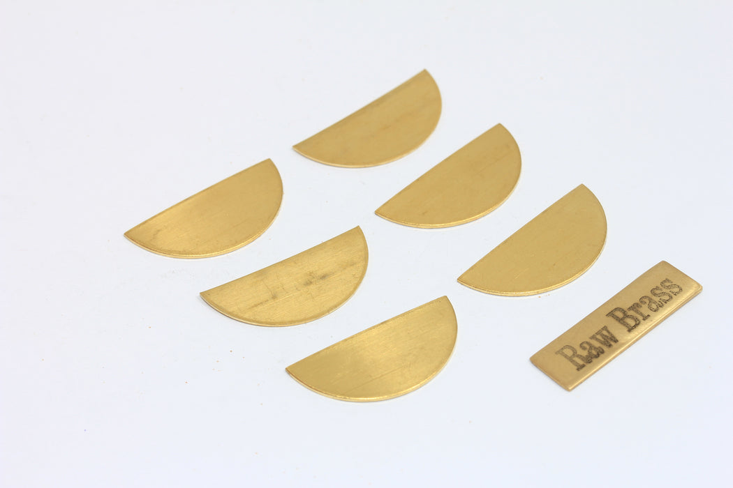 Raw Brass Stamping Pendant Blank Stamping tag - Crescent , AC19