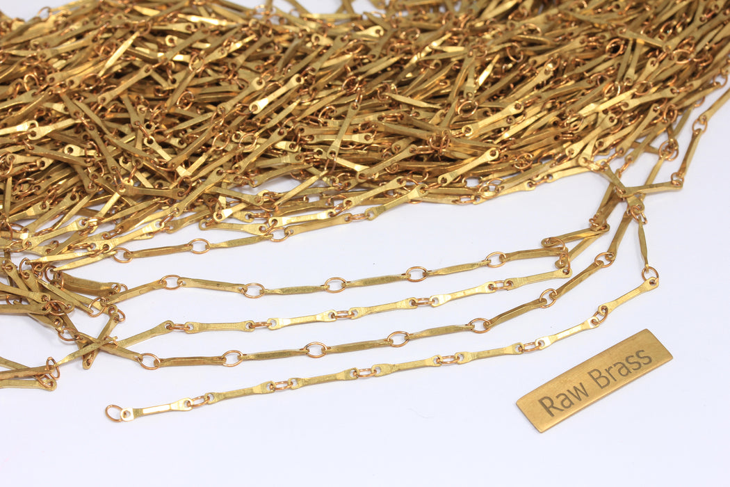 Raw Brass Bar Chain