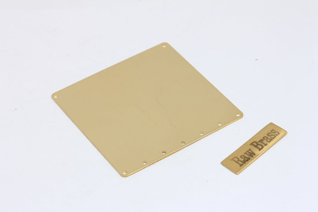 50x50mm Raw Brass Square Pendant, Multi Hole Pendant, AC25