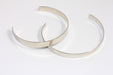 Rhodium Plated Flat Cuff Bracelet