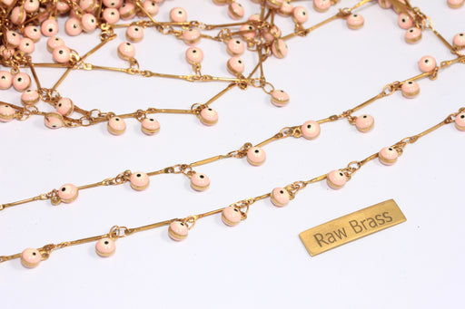 Raw Brass Evil Eye Chain