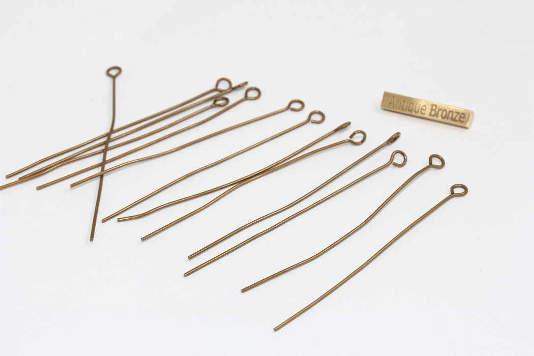 60mm Antique Bronze Eye Pin, Hoop Eye Pins, Eye Pins With Loop, DOM76