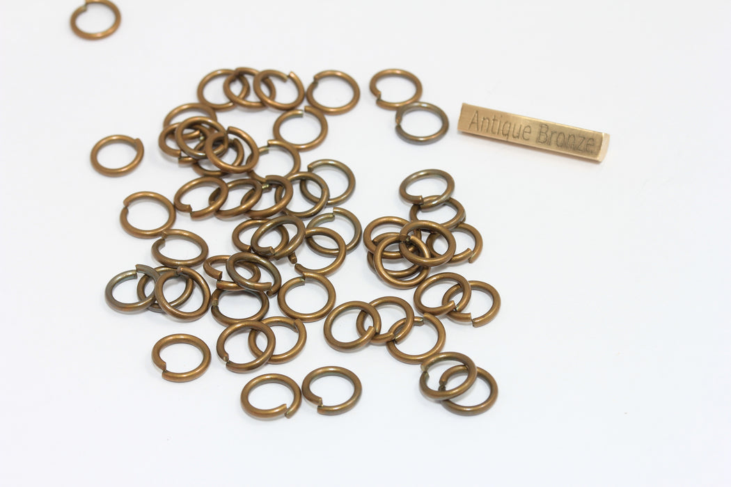 1,2x8mm Antik Bronz Kaplamalı Halka Bağlantılar, Açık Halka Bağlantı Elemanları, DOM58
