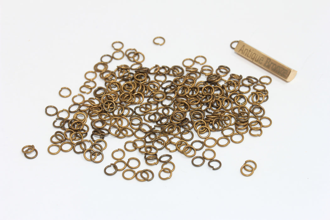 0,6x4mm Antik Bronz Halka Bağlantılar, Bronz Bağlantı Açık Halka Bağlantılar, DOM51