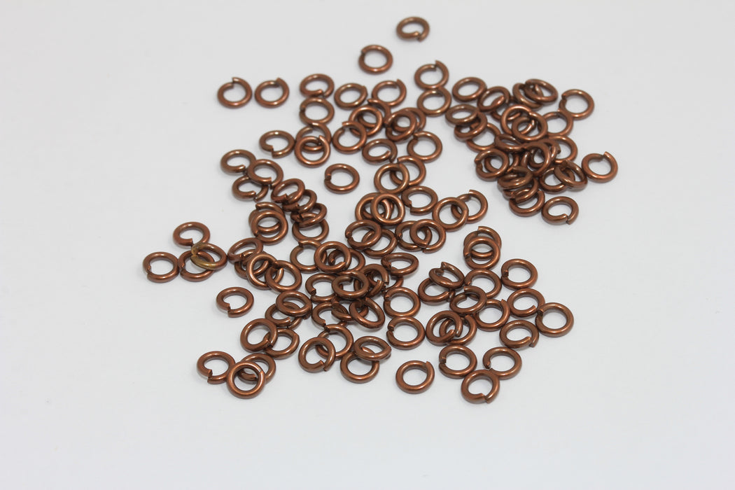 1x5mm Raw Copper Jump Rings, Connectors, Open Jump Rings, Bulk Jump Rings, DOM61