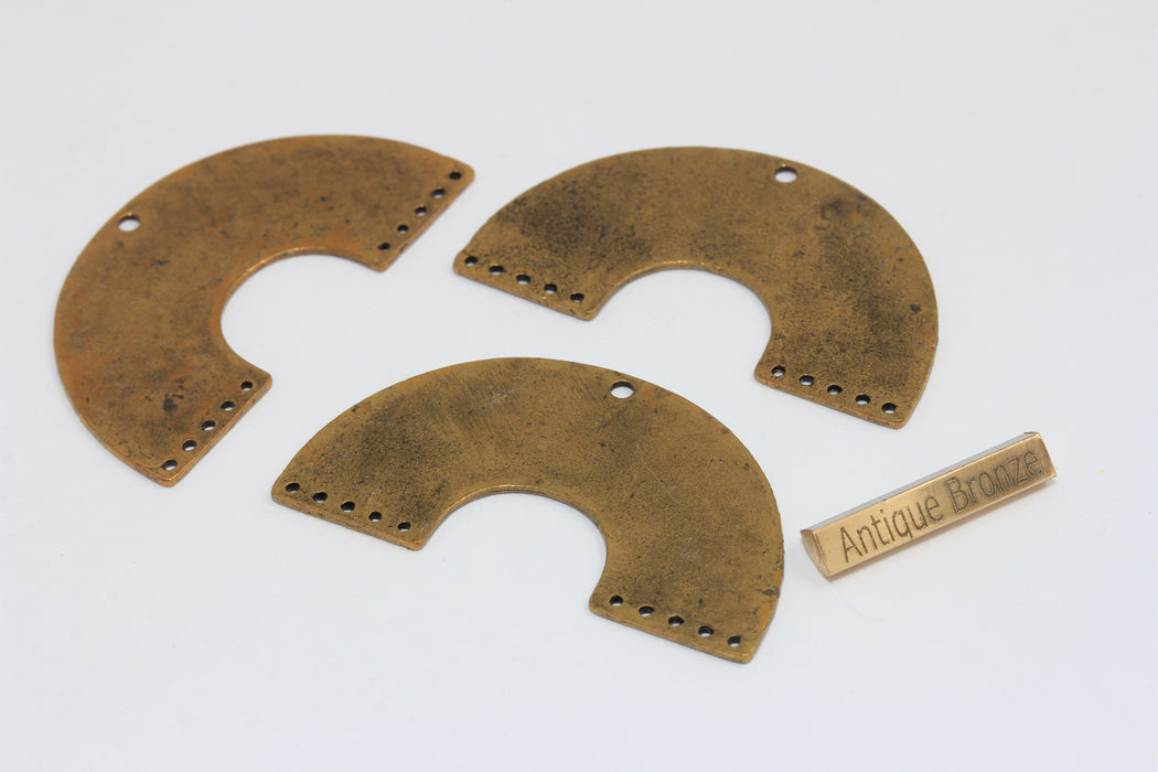 21x41mm Antik Bronz Yarım Daire, Yarım Ay Takılar, DOM45