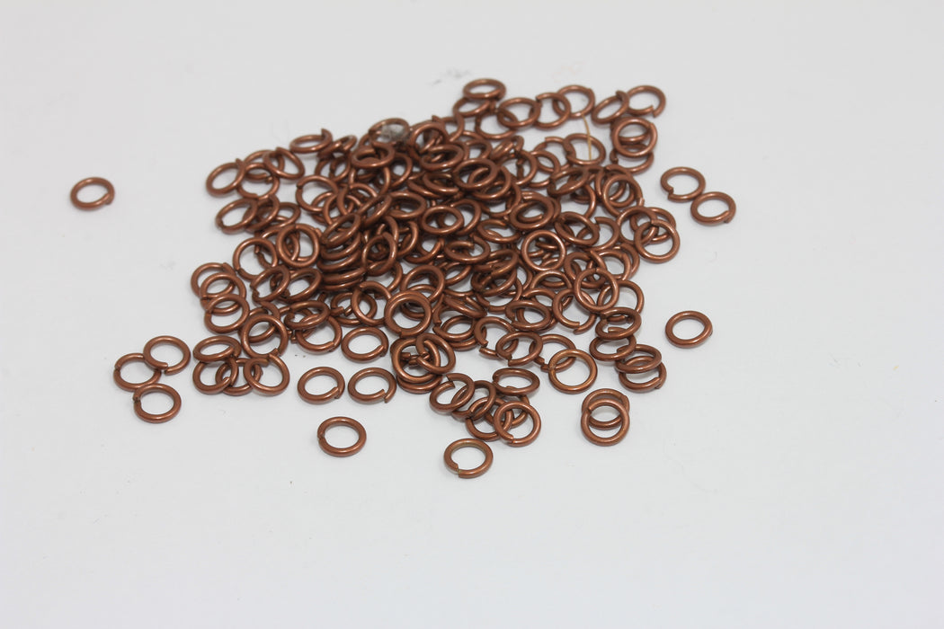 0,7x5mm Raw Copper Jump Rings, Connectors, Open Jump Rings, Bulk Jump Rings, DOM60