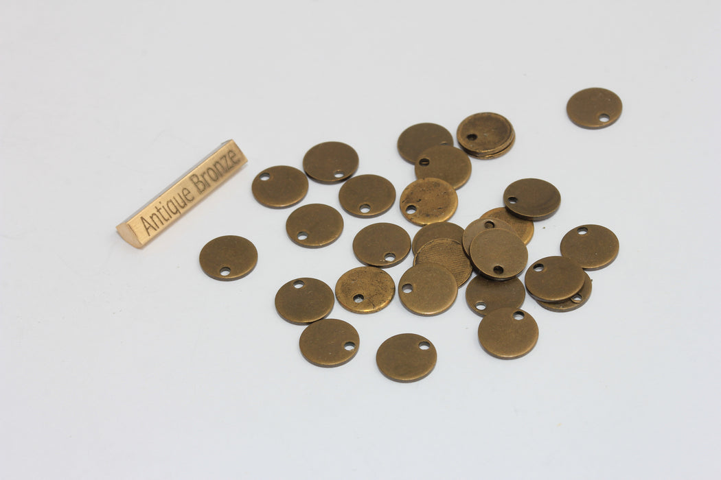 8mm Antique Bronze Coins, Coins, Drop Charms, Round  Dom27