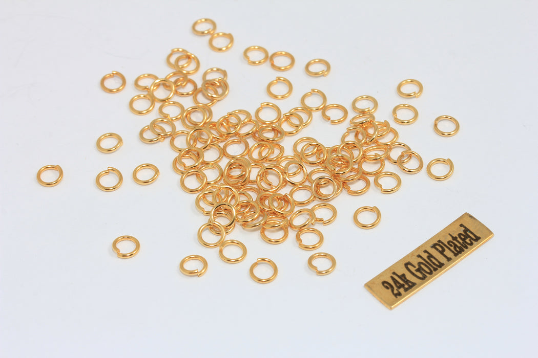 '20 Ga 5mm 24k Parlak Altın Halka, Altın, DOM3 Konnektörler