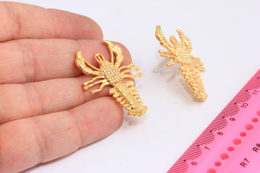  Stud Earrings, Lobster Earrings, Sea Creature
