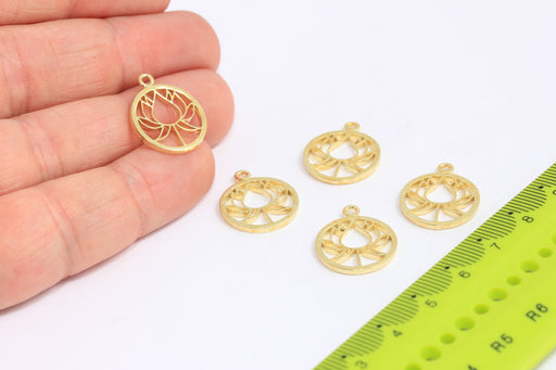 Brass Flower Pendants
