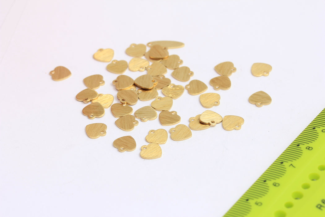 8mm Raw Brass Heart Charms, Heart Pendant, Stamping Blank Heart, Heart Blank Charms, Raw Brass Findings, Raw Brass Charms  ROSE659