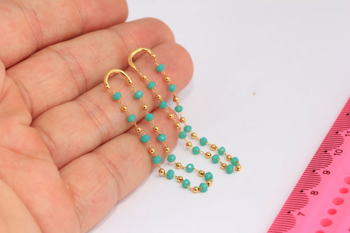 Beaded Chain Dangle Earrings