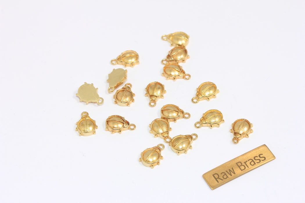 Brass Ladybug Charms