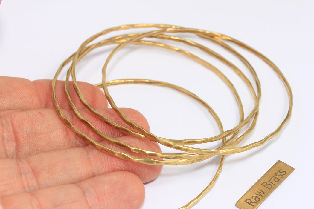Brass Hammered Bracelet