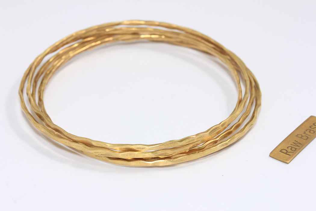 Brass Hammered Bracelet