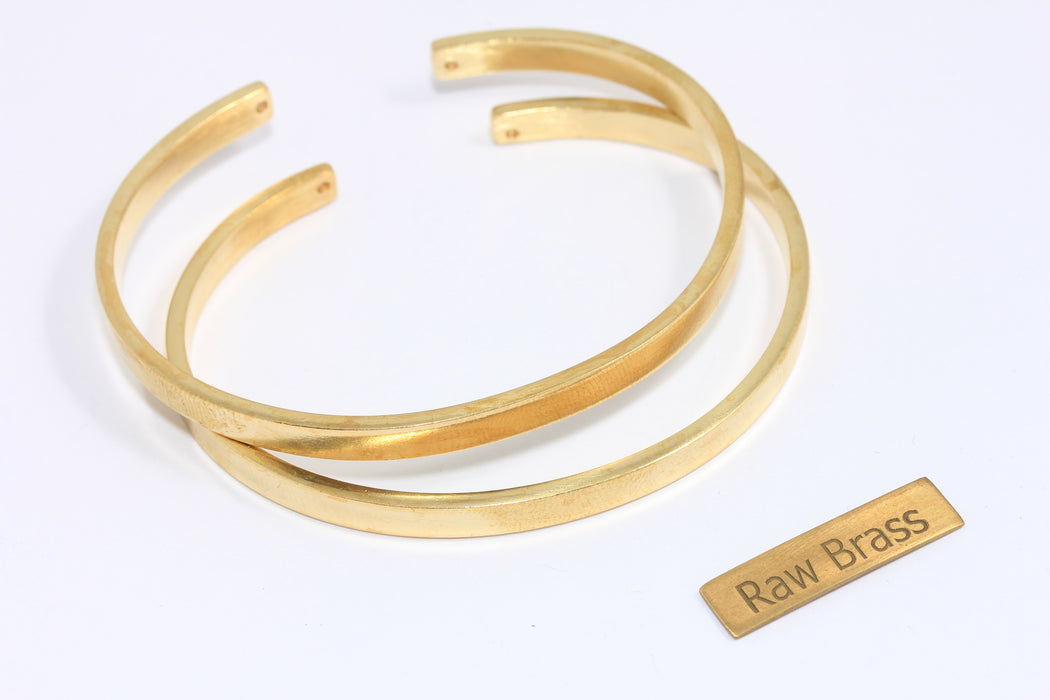 4,7mm Raw Brass Flat Bracelet Bangle, Raw Brass Stacking Cuff Bracelet, Adjustable Raw Brass Bracelet, XP85